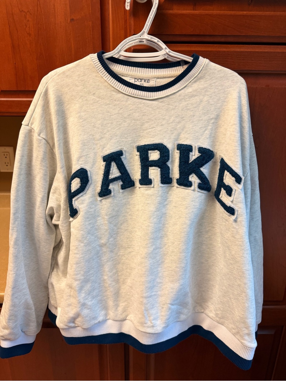 Parke French Terry Vintage Varsity Crewneck Sweatshirt